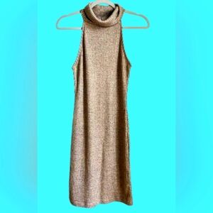 TopShop Ribbed Knee-Length In Beige